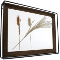 Fotolijst droogbloemen L hout met metalen frame
