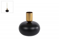 Kandelaar "globe" S zwart/goud metaal