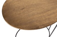 Lissa bijzettafel metaal antiek brass woood