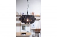 Kaki hanglamp metaal zwart Woood exclusive