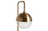 Globular tafellamp metaal antique brass