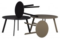 Fer bijzettafel metaal zwart ø40cm