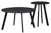 Fer bijzettafel metaal zwart ø40cm
