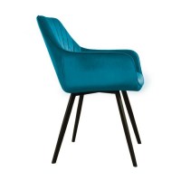 Kick Eetkamerstoel Karl Velvet - blauw kickcollection