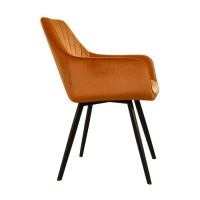 Kick Eetkamerstoel Karl Velvet - oranje