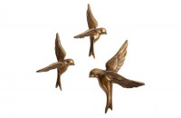 Set V 3 - Avaler Too Vogels Metaal Antique Brass
