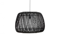 Moza Hanglamp Bamboe Zwart 70x70cm