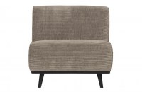 Statement Fauteuil Brede Platte Rib Clay