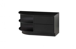 Finca Tv Meubel Rond Links 78 Cm Grenen Zwart [fsc]