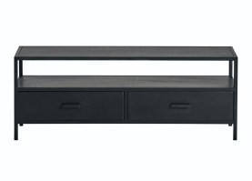 Tv dressoir 120 met 2 lades - Black Metal Collection Mysons